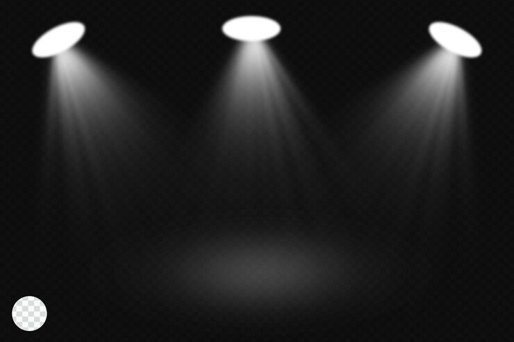 PSD white spotlight light effect glow isolated transparent light effect abstract special effect