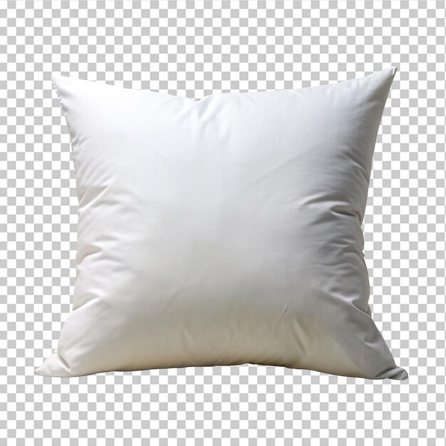 PSD white square pillow on transparent background