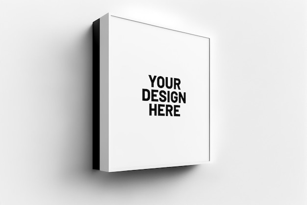 White square signboard mockup in outside for logo design brand presentation for companies ads