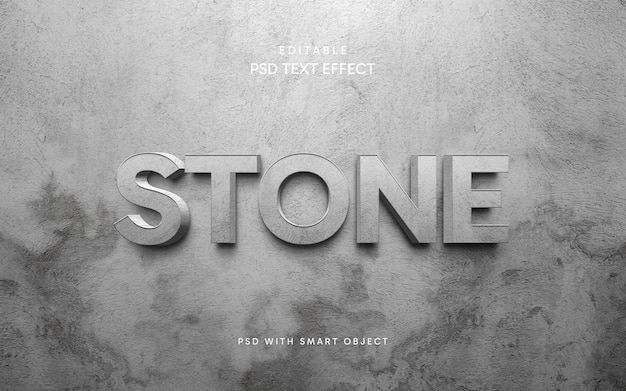 white stone text effect