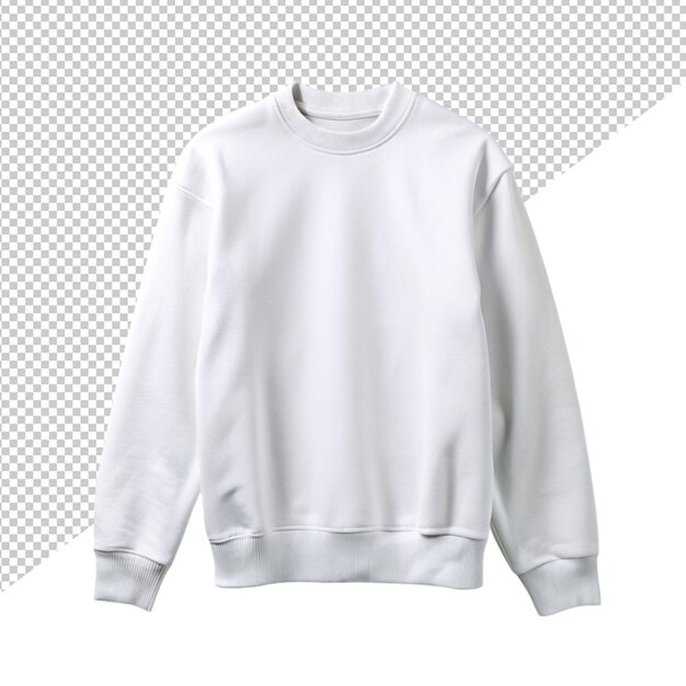 White sweat t shirt on transparent background