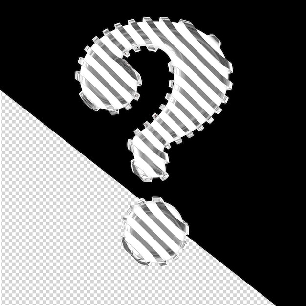 White symbol with silver diagonal ultra thin straps