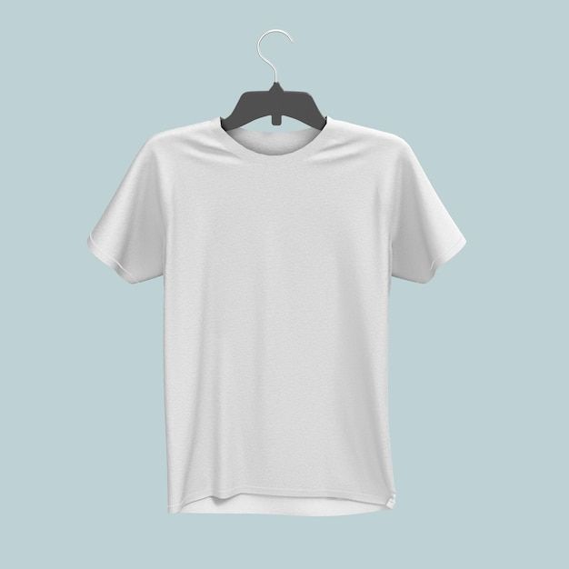 White t-shirt vista frontale mockup