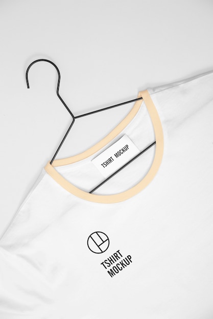 White T-Shirt on Hanger Mockup