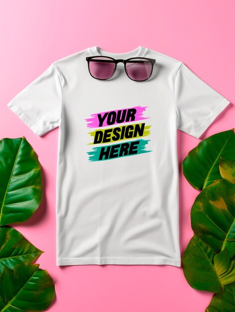 PSD mockup di t-shirt bianca