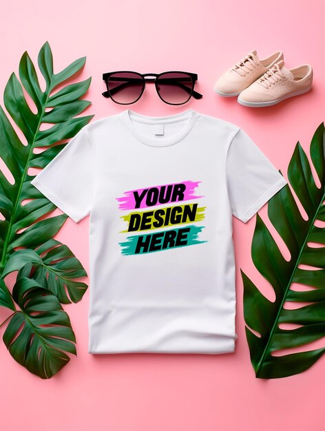 PSD mockup di t-shirt bianca