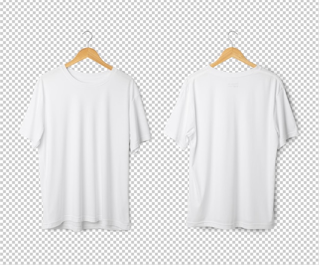 White T shirt mockup hanging Realistic tshirt