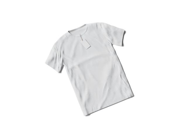 White T-shirt Mockup Template, Front View