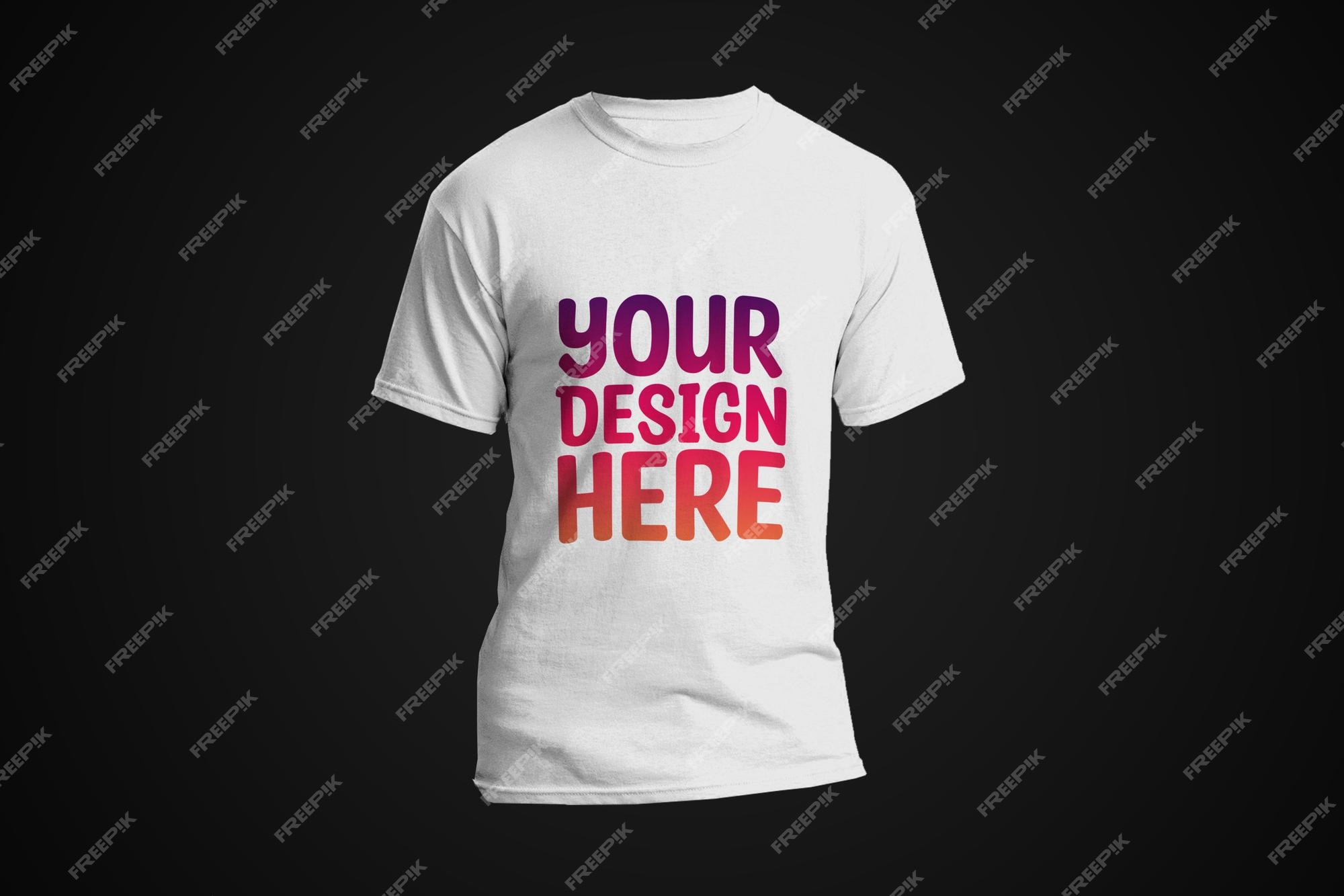 Premium PSD | A white t - shirt that says'your design here'on it