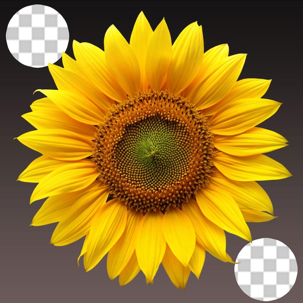 A white t shirt with sunflower flower on transparent background