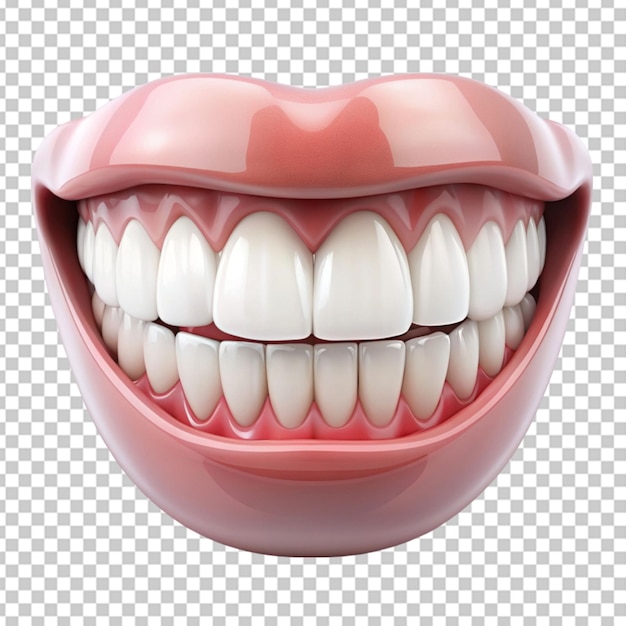 PSD denti bianchi sfondo trasparente