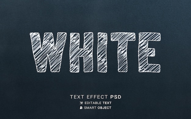 흰색 텍스트 효과 디자인 서식 파일
