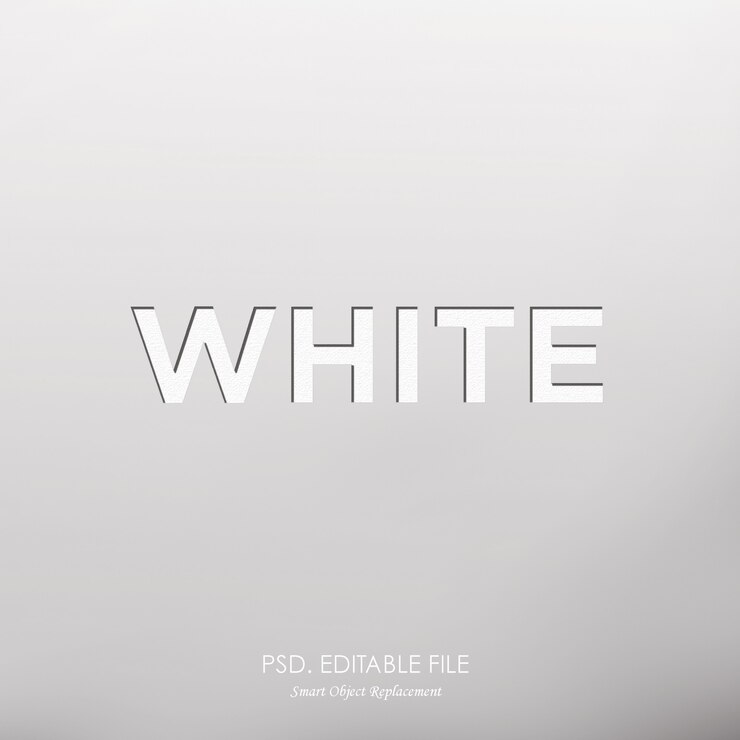 PSD white text effect 