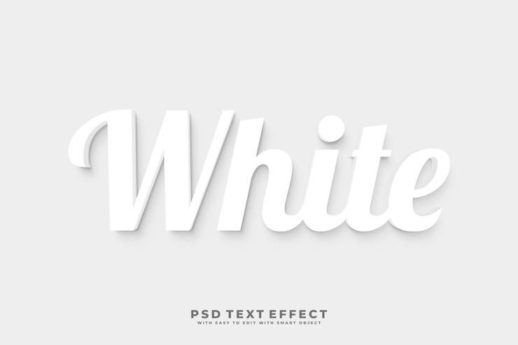 PSD white text effect