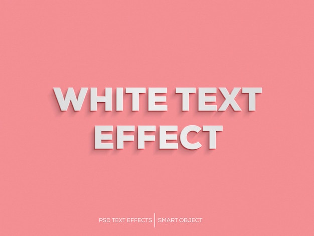 PSD effetti di testo bianco