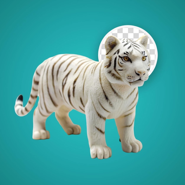 PSD piccolo tigre bianco rendering 3d