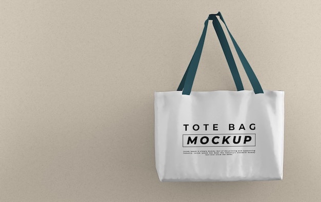 PSD modello di progettazione mockup borsa tote bianca