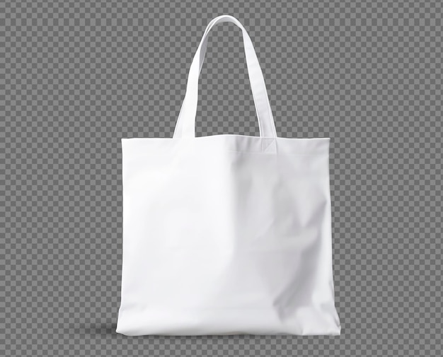 White tote bag mockup with handles
