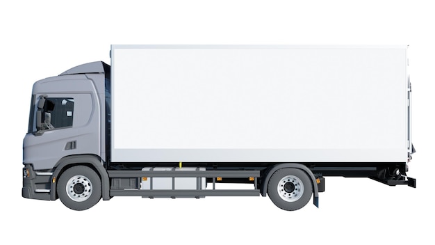 white truck isolated background