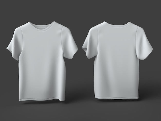 흰색 티셔츠 디자인 모형