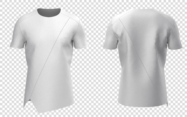 白いTシャツのフロントとバックビューモックアップ