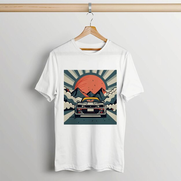 White tshirt front mockup