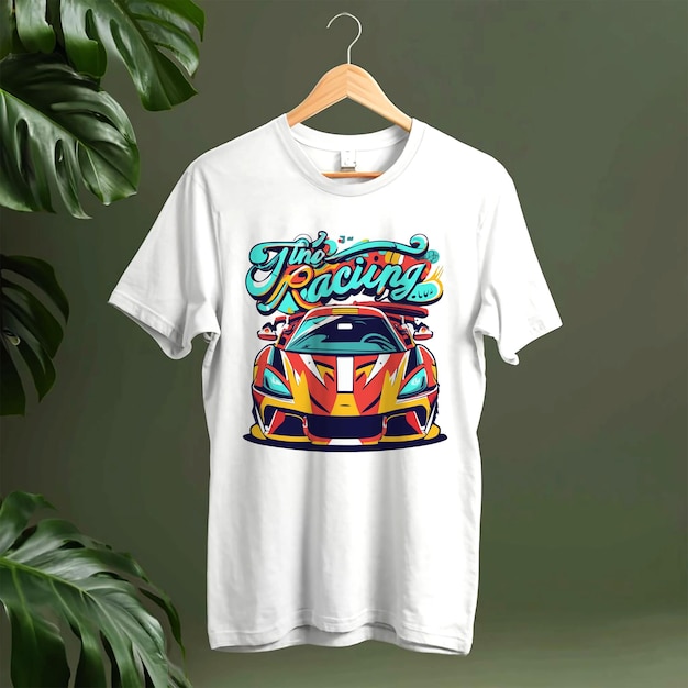 PSD white tshirt front mockup