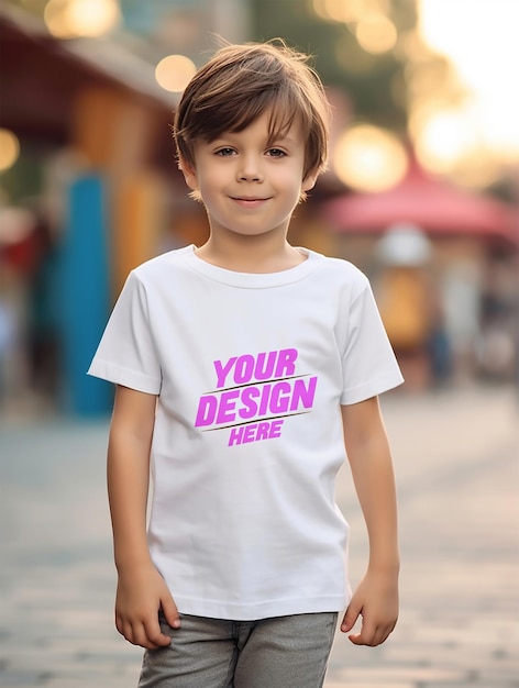 PSD white tshirt mockup design psd template