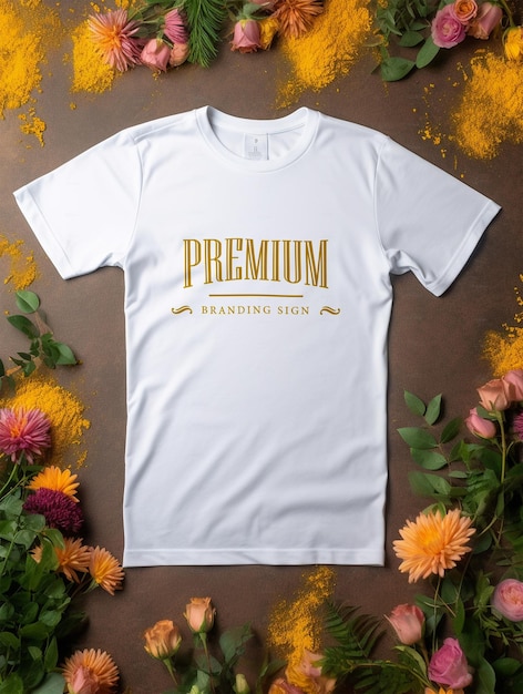 흰색 Tshirt 모형 디자인 PSD