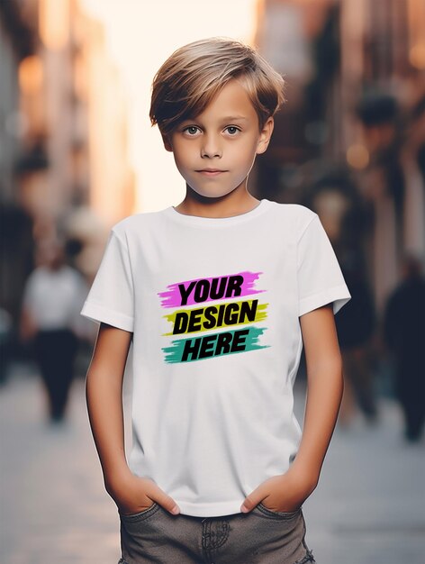 White tshirt mockup design psd