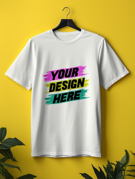 white tshirt mockup design psd