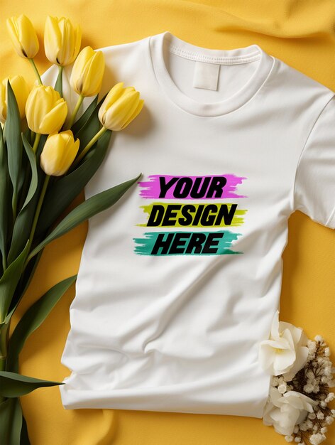 PSD design mockup di maglietta bianca psd