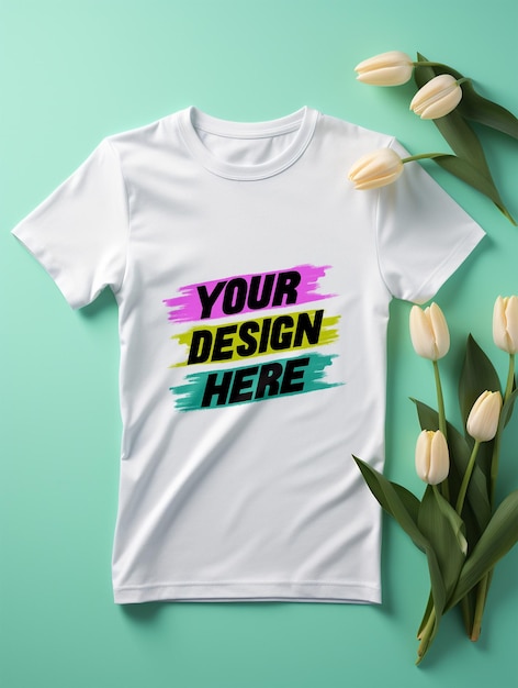 White tshirt mockup design