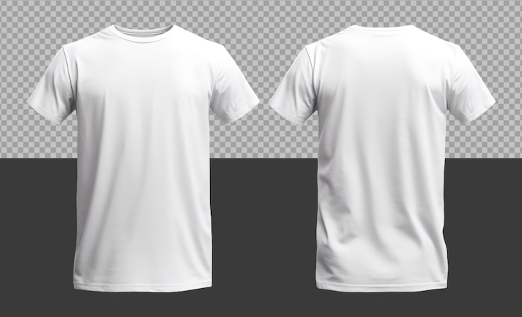 Premium PSD | White tshirt mockup front and back view