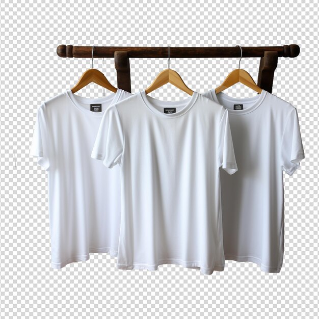 PSD white tshirt mockup isolated on white