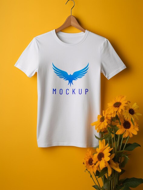 White tshirt mockup psd