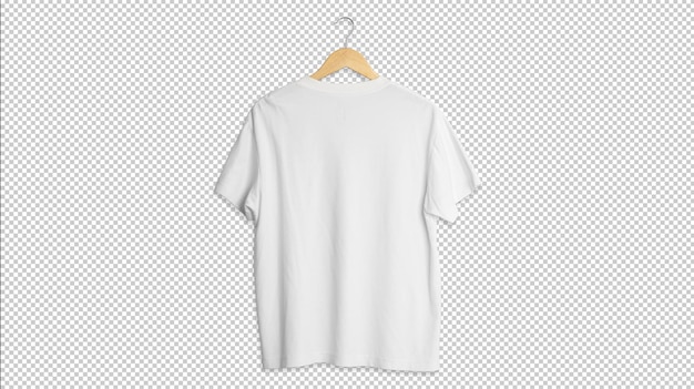 White TShirt Mockup on Transparent Background PSD