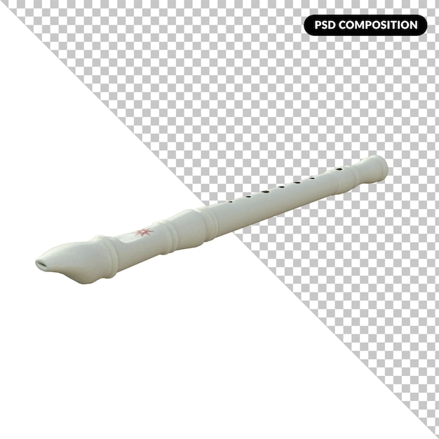 PSD a white tube isolated 3d rendering