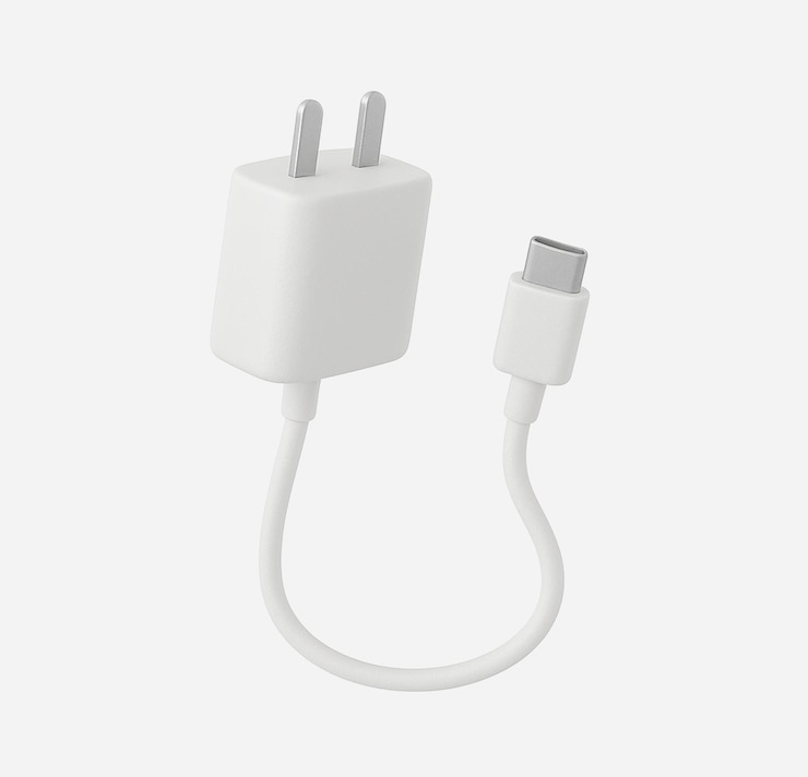 PSD белое usb-c настенное зарядное устройство и кабель