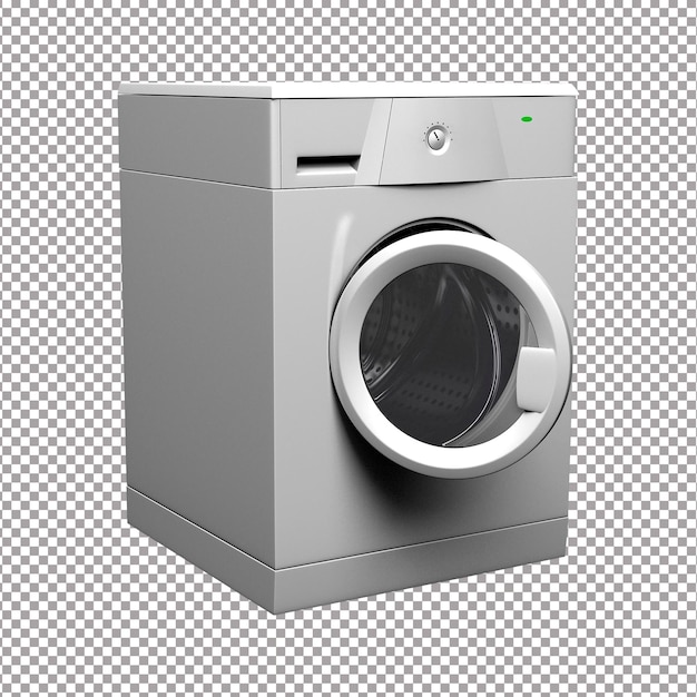 white washing machines isolated on white