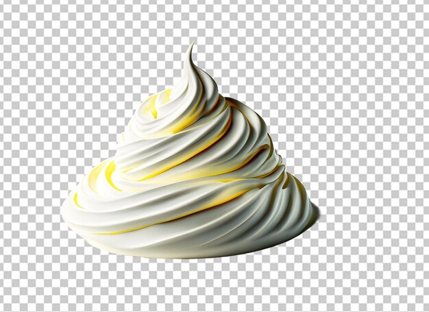 PSD white whipped sour cream swirl