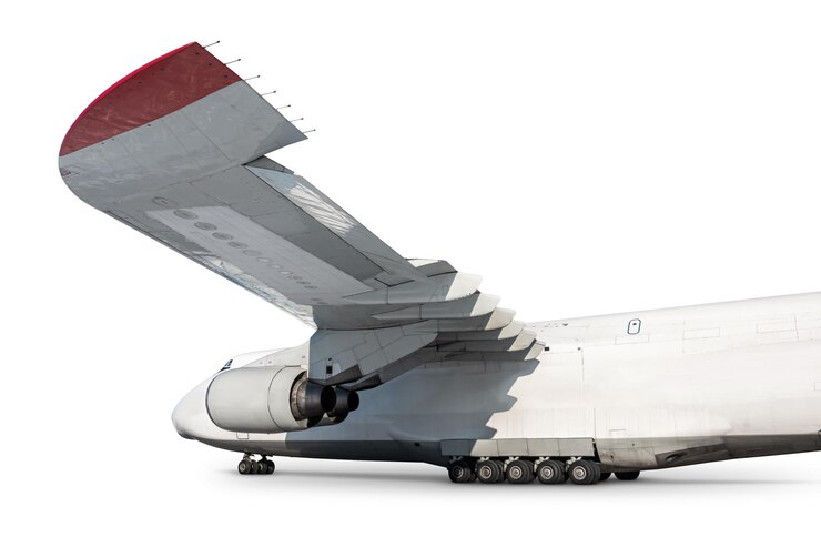 PSD white wide body transport cargo aircraft isolated