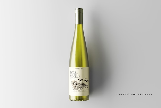 PSD white wine bottle mockup