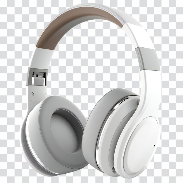 White wireless headphones isolated Generative ai art
