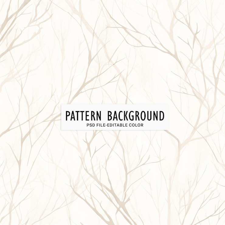 PSD a white wood pattern with branches in the style of minimalistic japanese background