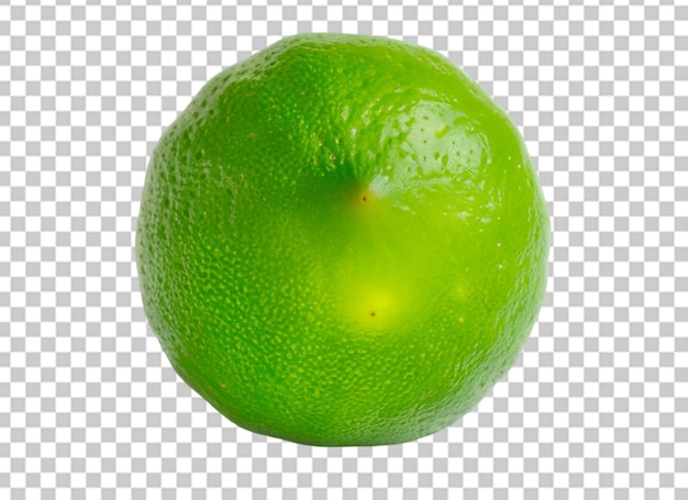 PSD whole and cut lime isolated on transparent background