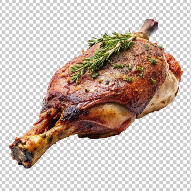 PSD whole mutton leg roast transparent background