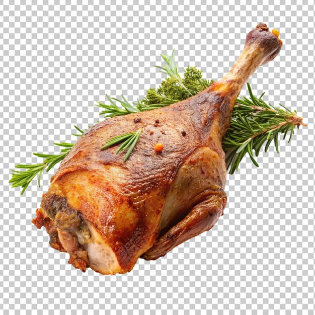 Whole mutton leg roast transparent background