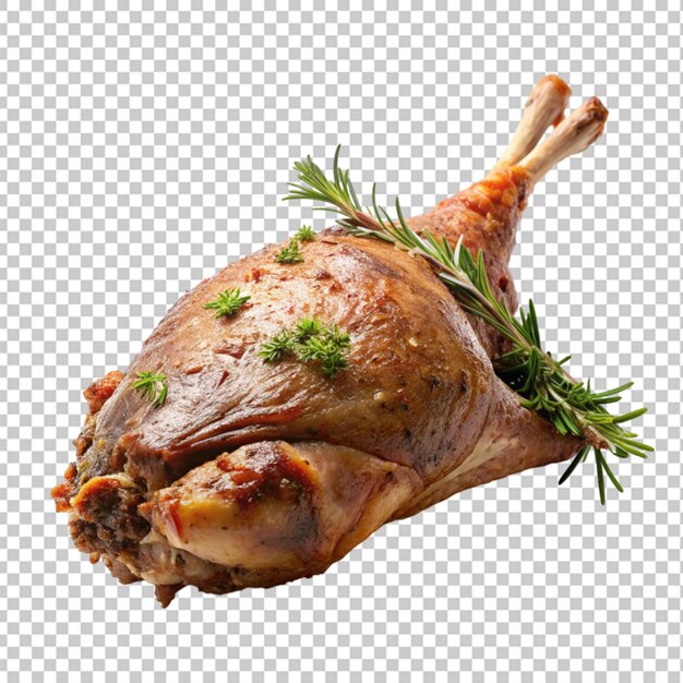 Whole mutton leg roast transparent background