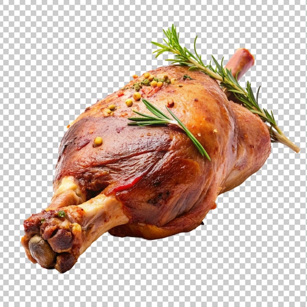 Whole mutton leg roast transparent background